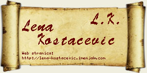 Lena Kostačević vizit kartica